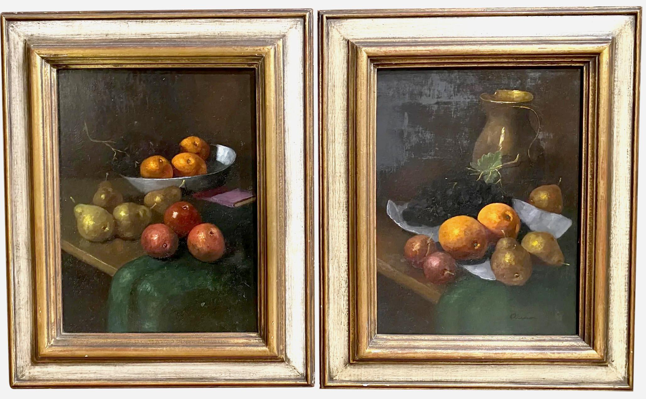 Still-Life Painting Roel Wildeboer  - Sans titre - [Nature morte aux fruits variés] - PAIRE (2)