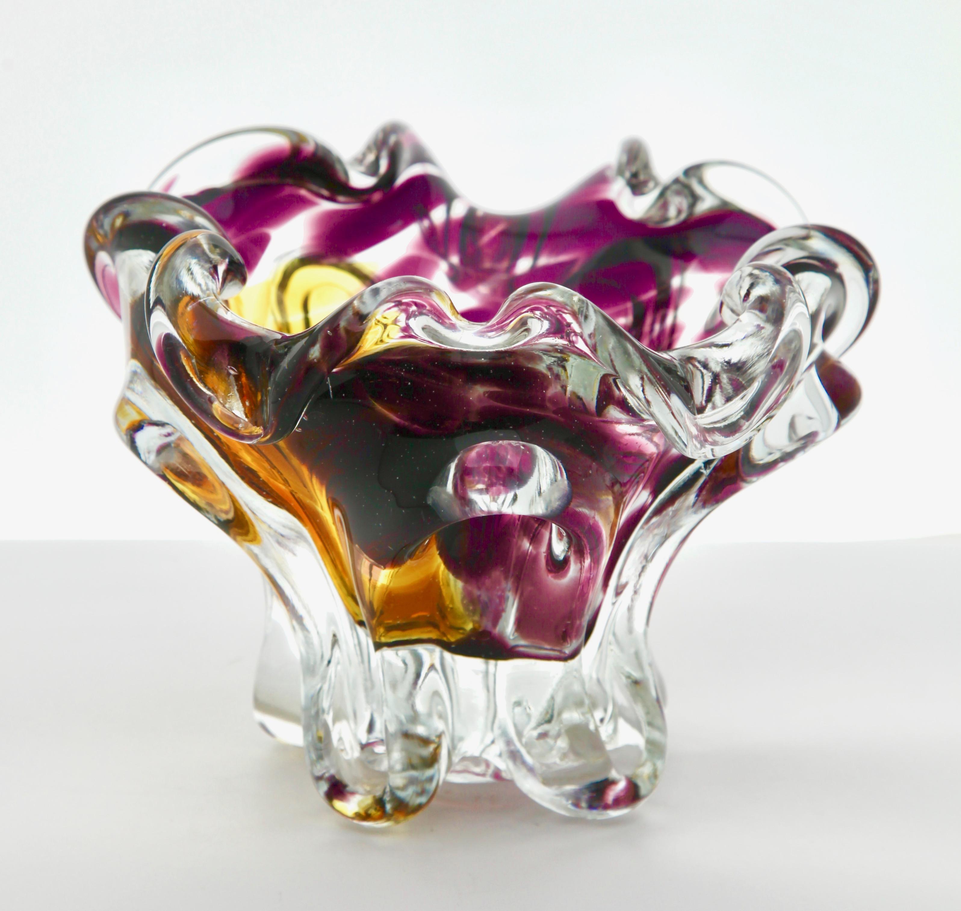 Mid-20th Century Roemischer Glashütte, Decorative Multicolored Bowl