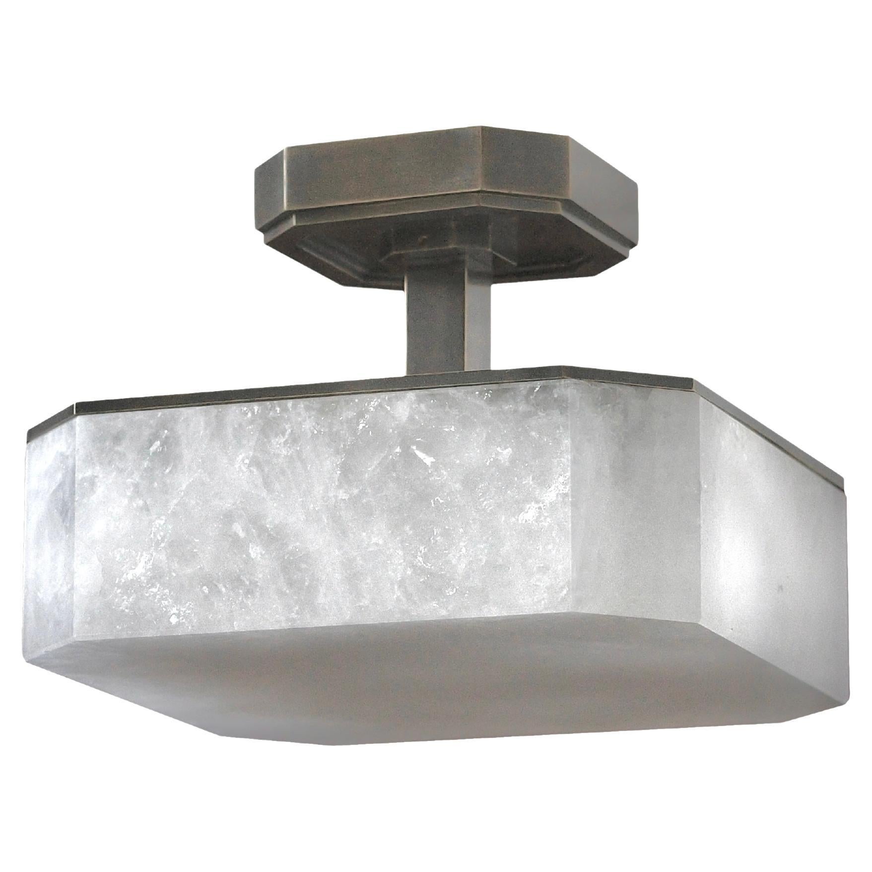 ROF12 Rock Crystal Semi Flushmount By Phoenix