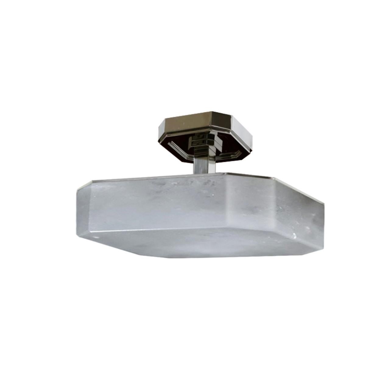 Contemporary ROF14 Rock Crystal Semi Flush Mount By Phoenix  For Sale
