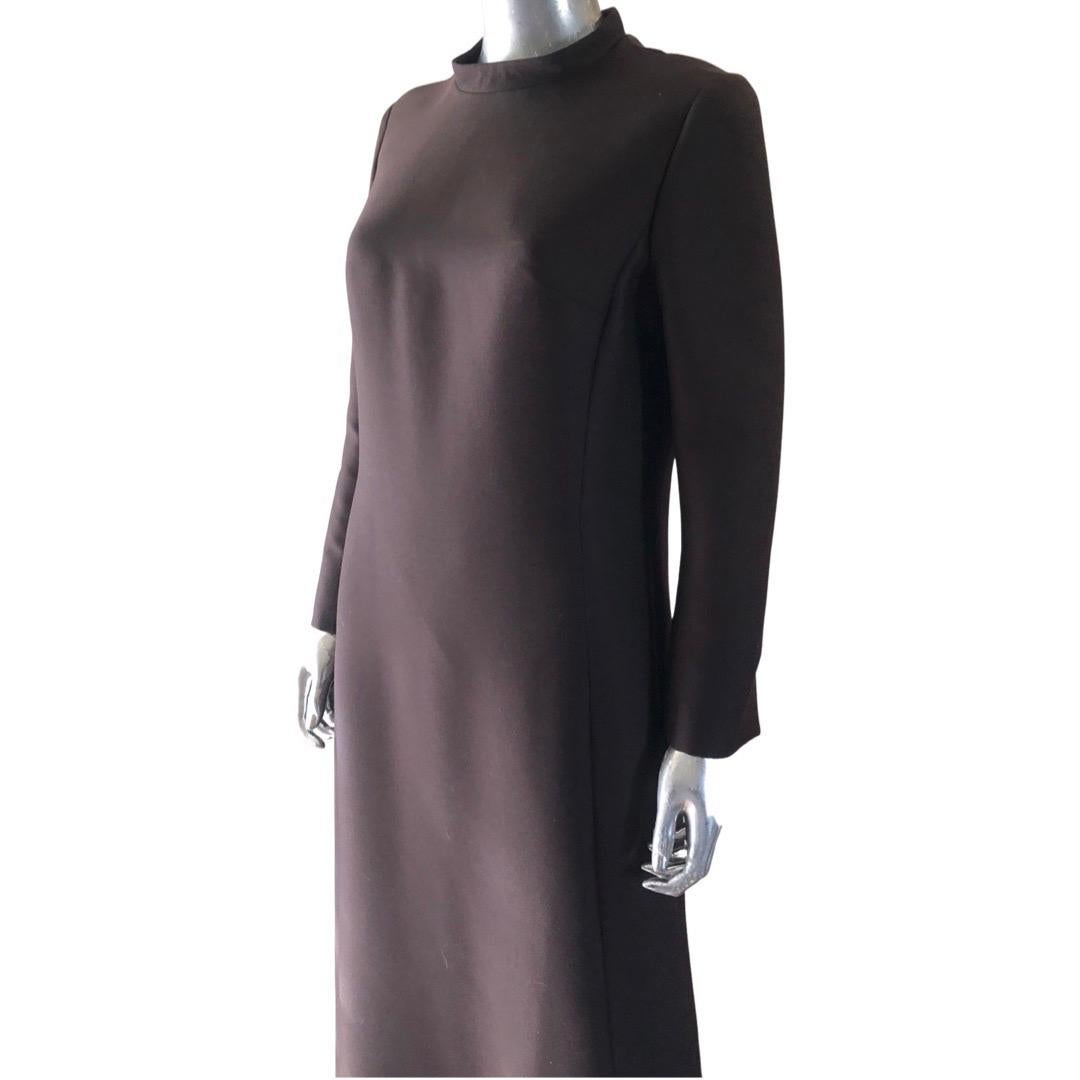 Rogaire London Vintage 70s Vestido de noche a medida con ribetes de visón y cuentas Talla 10-12 en venta 3