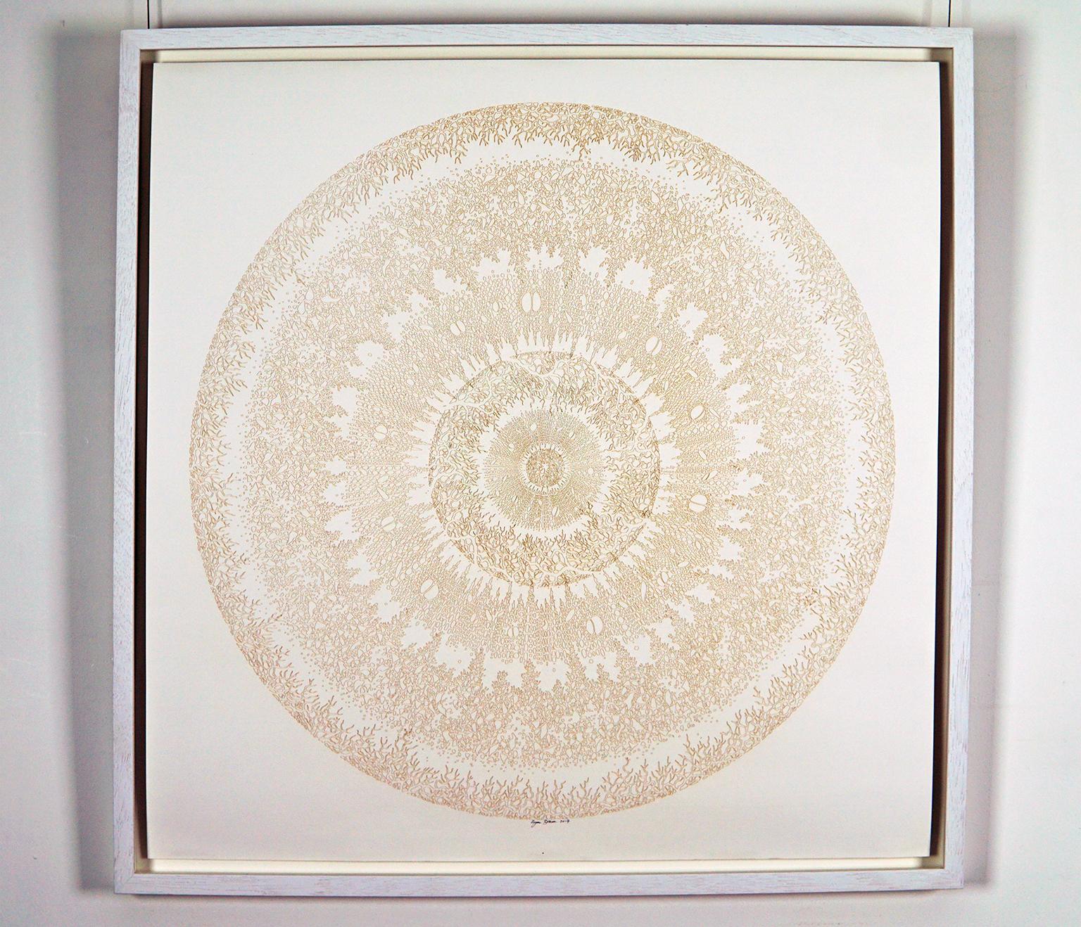 Mandala Variations - Gold 1 - Painting by Rogan Brown