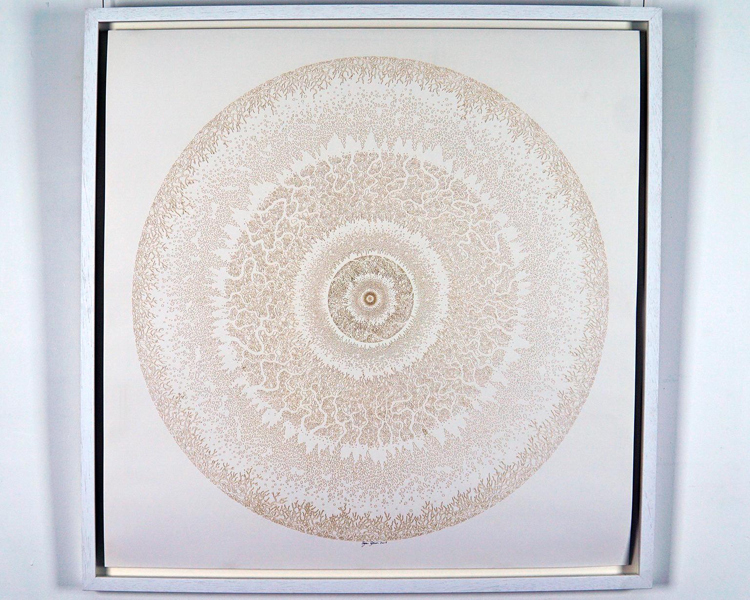 Mandala Variations - Gold 2 - Painting by Rogan Brown
