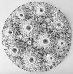 "Magic Circle Deep Cell Variation", Hand & Laser Cut Paper Wall Relief Sculpture