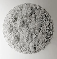 "Círculo Mágico" Papel cortado a mano y con láser, escultura orgánica en relieve para pared