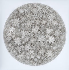 "Magic Circle" Rogan Brown, Paper Wall Relief Sculpture, Sculptural Wall Piece