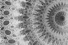 „Small Mandala 1“, Wandreliefskulptur aus handgeschliffenem, lasergeschnittenem Papier