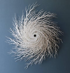 "Whirlwind", Abstract Paper Wall Sculpture, Hand Cut, Laser Cut