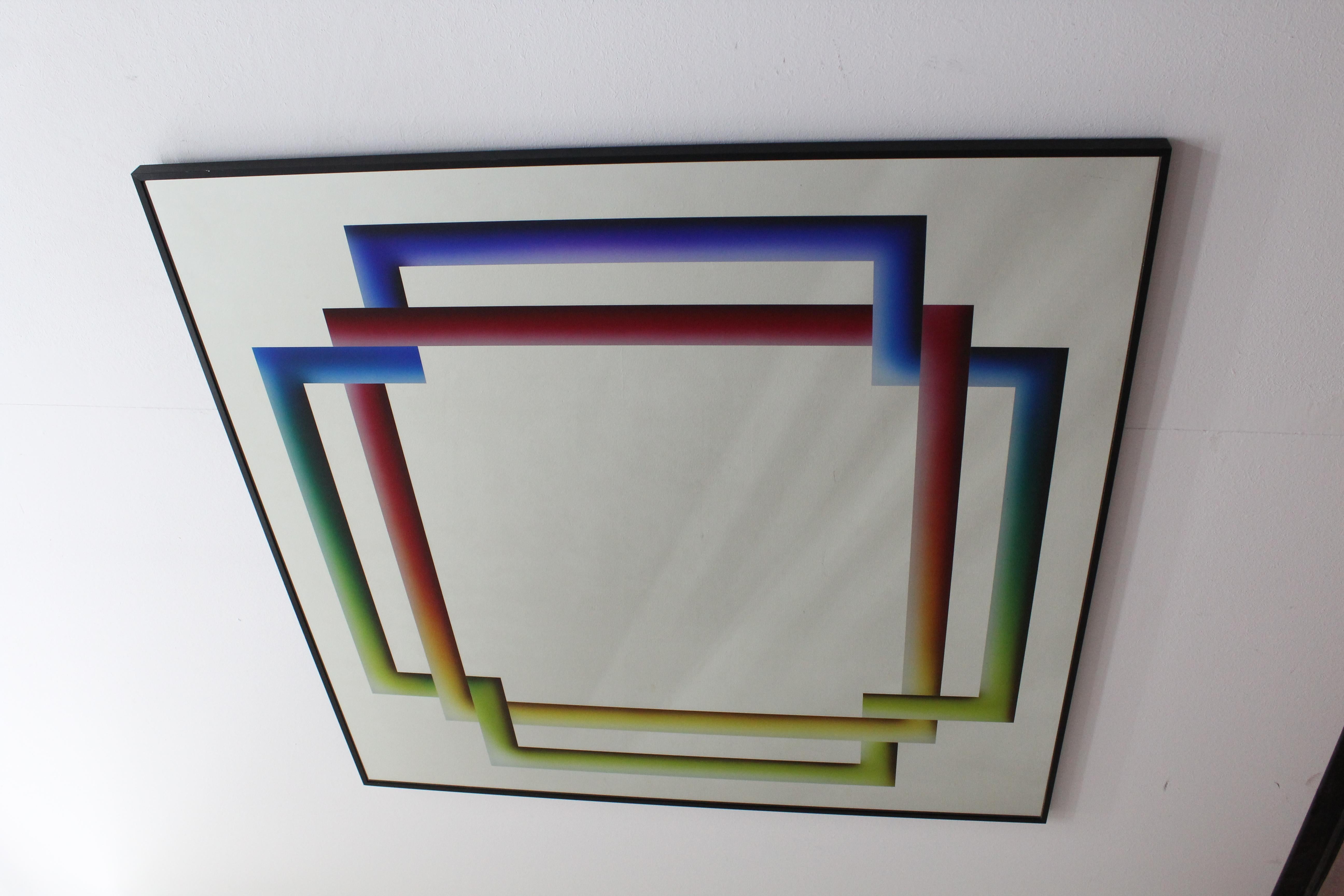 Modern Design Wall Mirror Rogelio Polesello for Morphos by Acerbis 1970s  In Good Condition In Palermo, IT