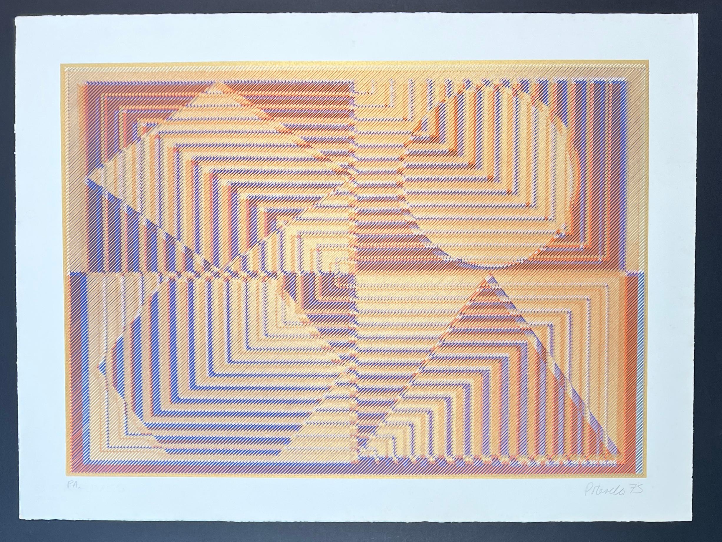 Rogelio Polesello(1939-2014) - Agata - Screen printing on BFK Rives paper - 1975 For Sale 1