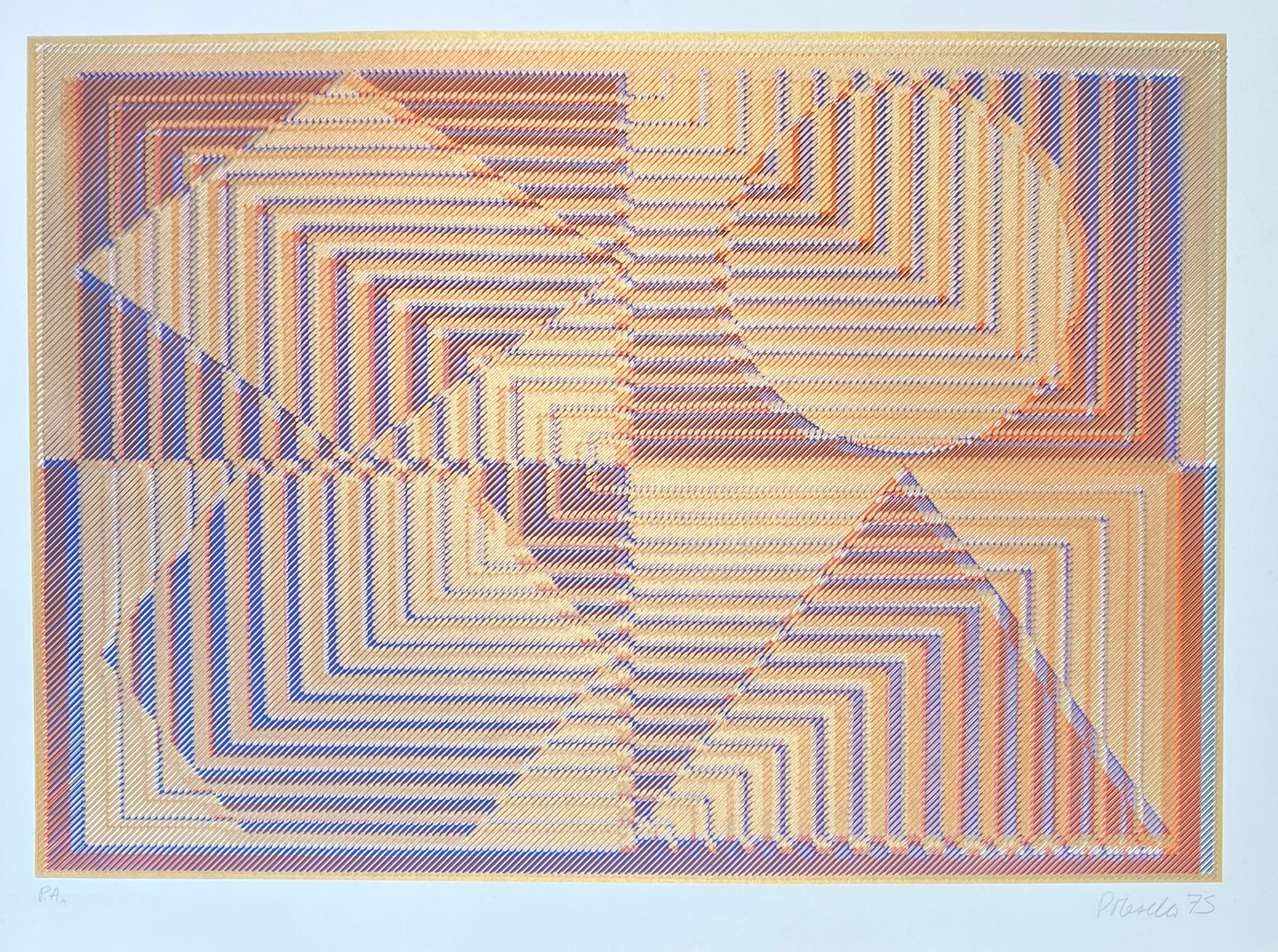 Rogelio Polesello(1939-2014) - Agata - Screen printing on BFK Rives paper - 1975