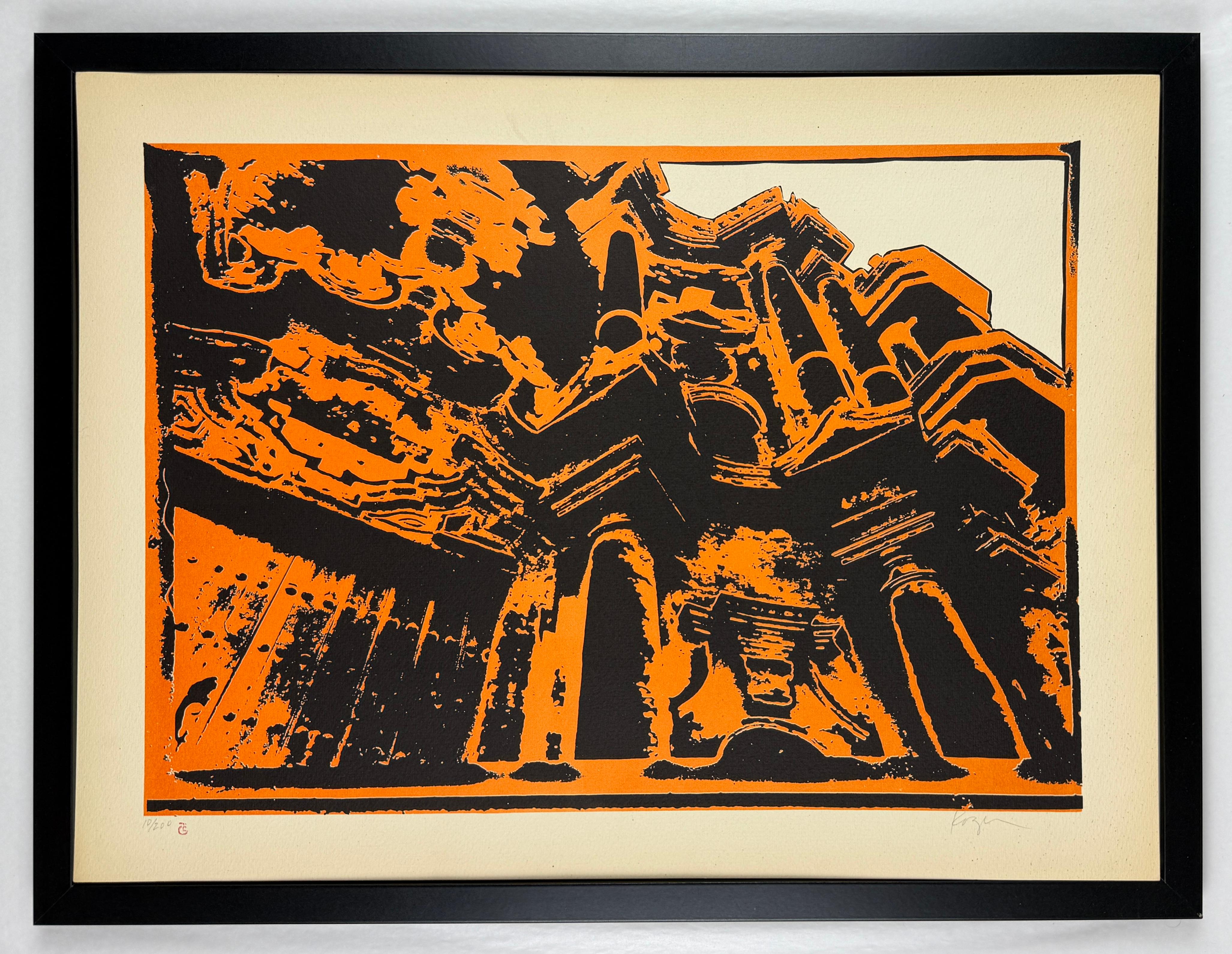 Senza titolo 1978 Cubano firmato, incorniciato, stampa d'arte originale in serigrafia in edizione limitata - Print di Roger Aguilar
