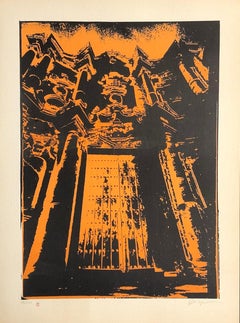 Untitled 1978 Cuban signed framed original art print silkscreen limited edition