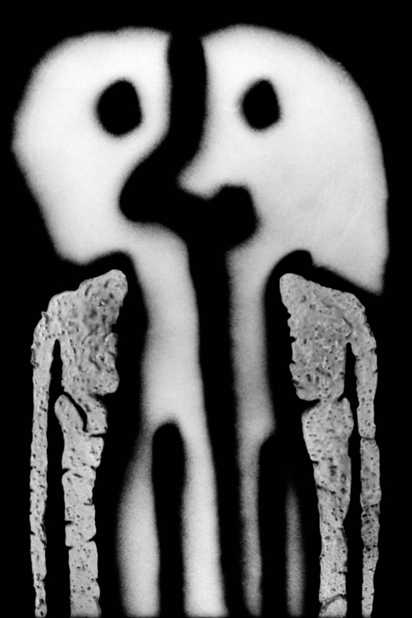Roger Ballen
Duality, de la série "The Theatre of Apparitions", 2013
Caisson lumineux Texflex simple face, revêtement époxy noir ferro
Caisson lumineux 100 x 86 x 9 cm (39 3/8 x 33 7/8 x 3 1/2 in.)
Édition de 3 (#1/3)

Tous les caissons lumineux
