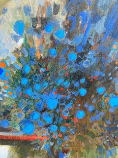 Renewal (Framed Late 20th Century Modern Contemporary Abstract Painting)