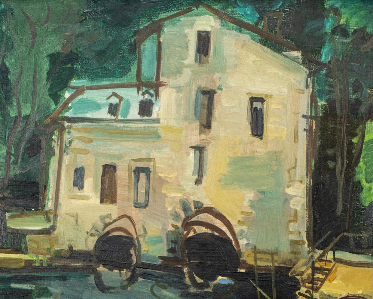 Französische Country-Landschaft (Post-Impressionismus), Painting, von Roger Bertin