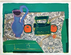 Roger Bezombes Colorful Still Life Lithograph