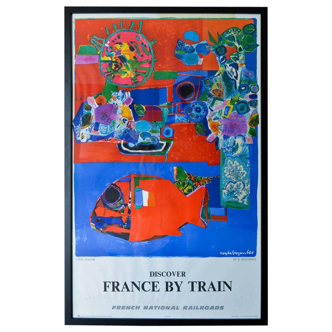 Roger Bezombes Côte D'Azur Original Travel Poster, 1968