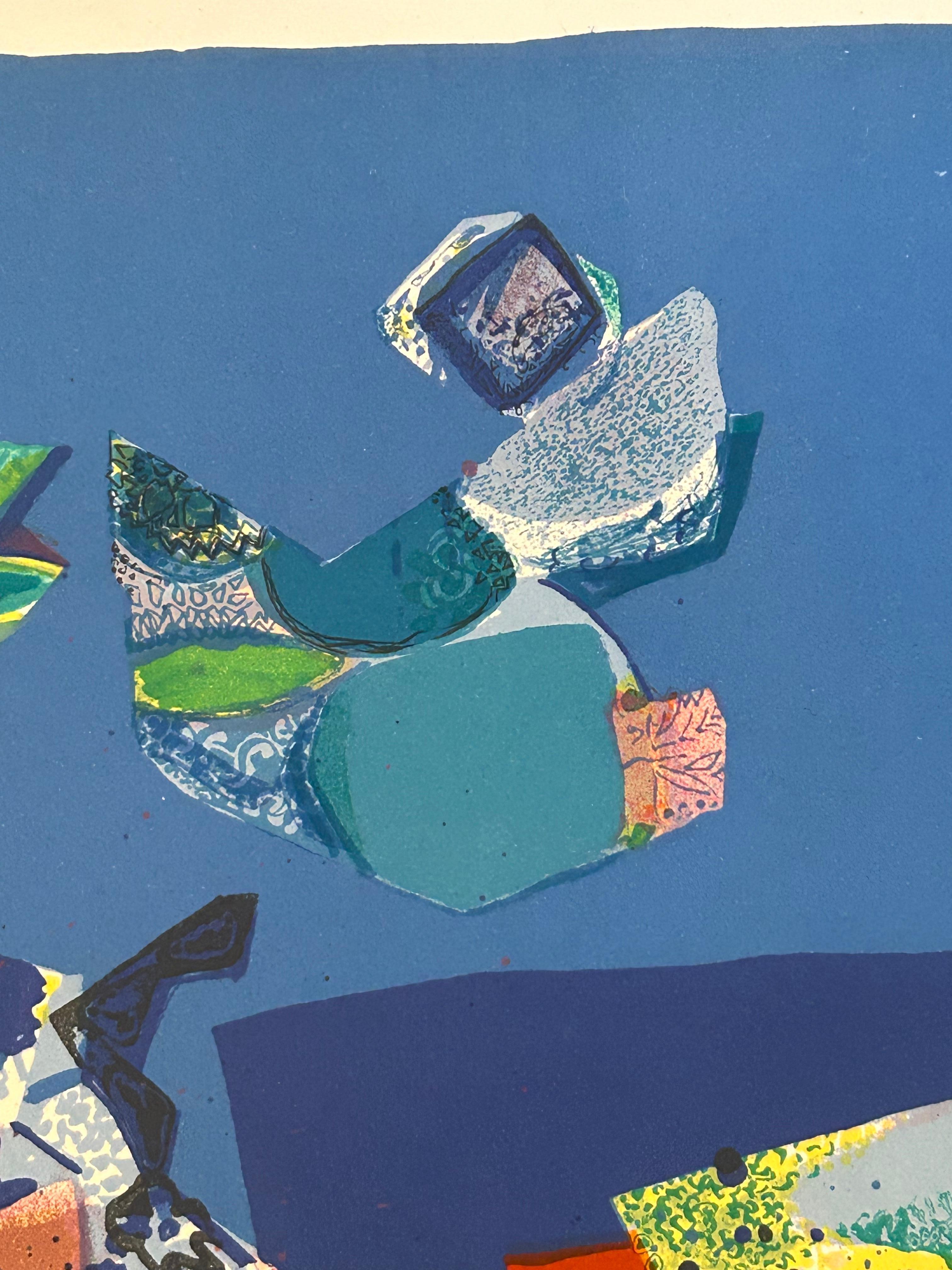 Papier Roger Bezombes Lithographie en édition limitée 