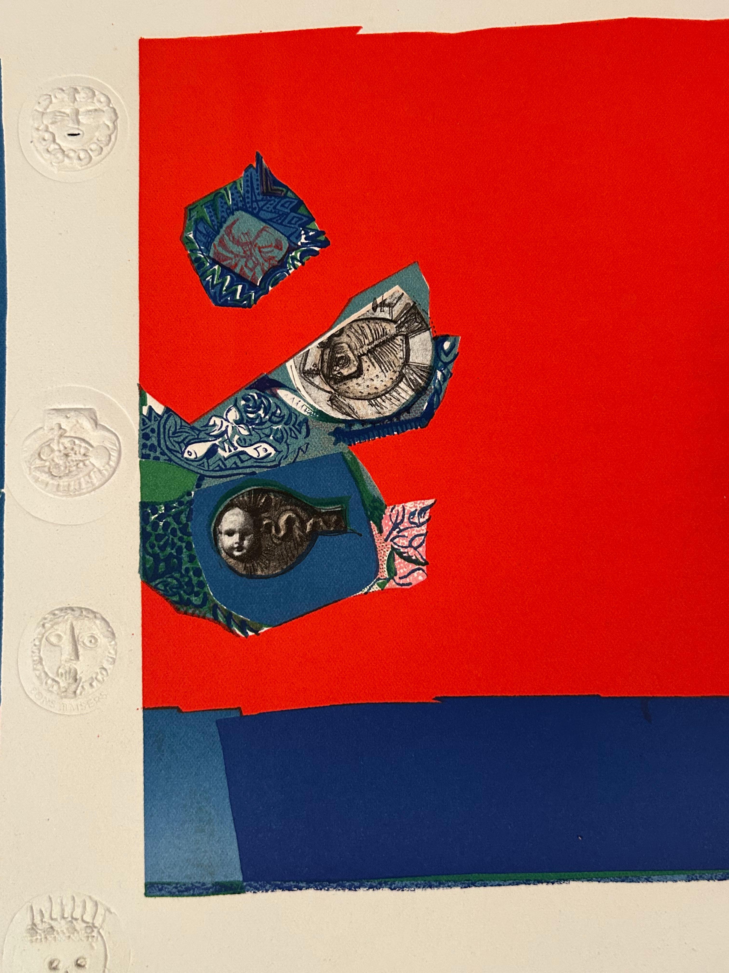 Roger Bezombes Lithograph Of Fish For Sale 3