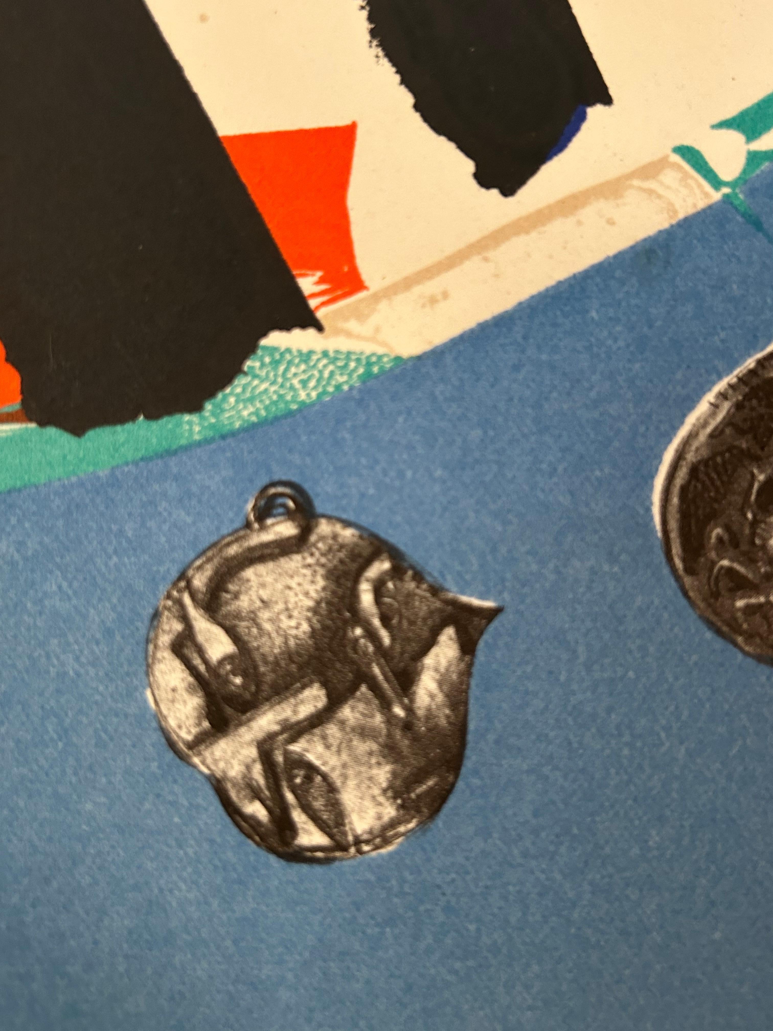 Late 20th Century Roger Bezombes Lithograph Of Fish For Sale