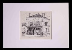 Ristorante Café Van Gogh - Acquaforte di Roger Bezombes - metà del XX secolo