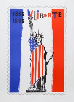 Vintage Liberte, Pop Art Screenprint by Roger Bezombes