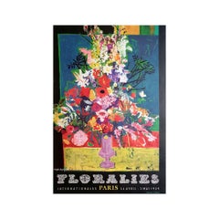 Manifesto originale del 1959 per le Floralies Internationales de Paris