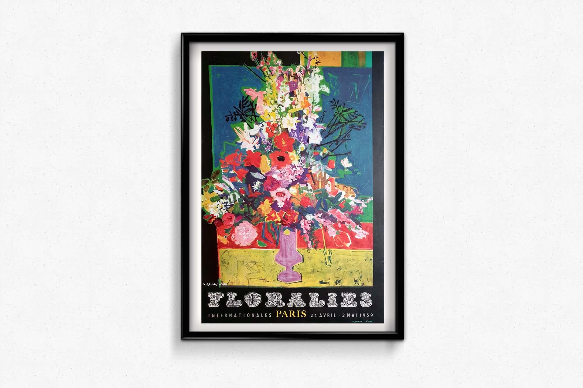 Original 1959 poster for the Floralies Internationales de Paris For Sale 1