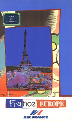 Vintage Bezombes France Europe, 1981 - Signed France Tourism Office