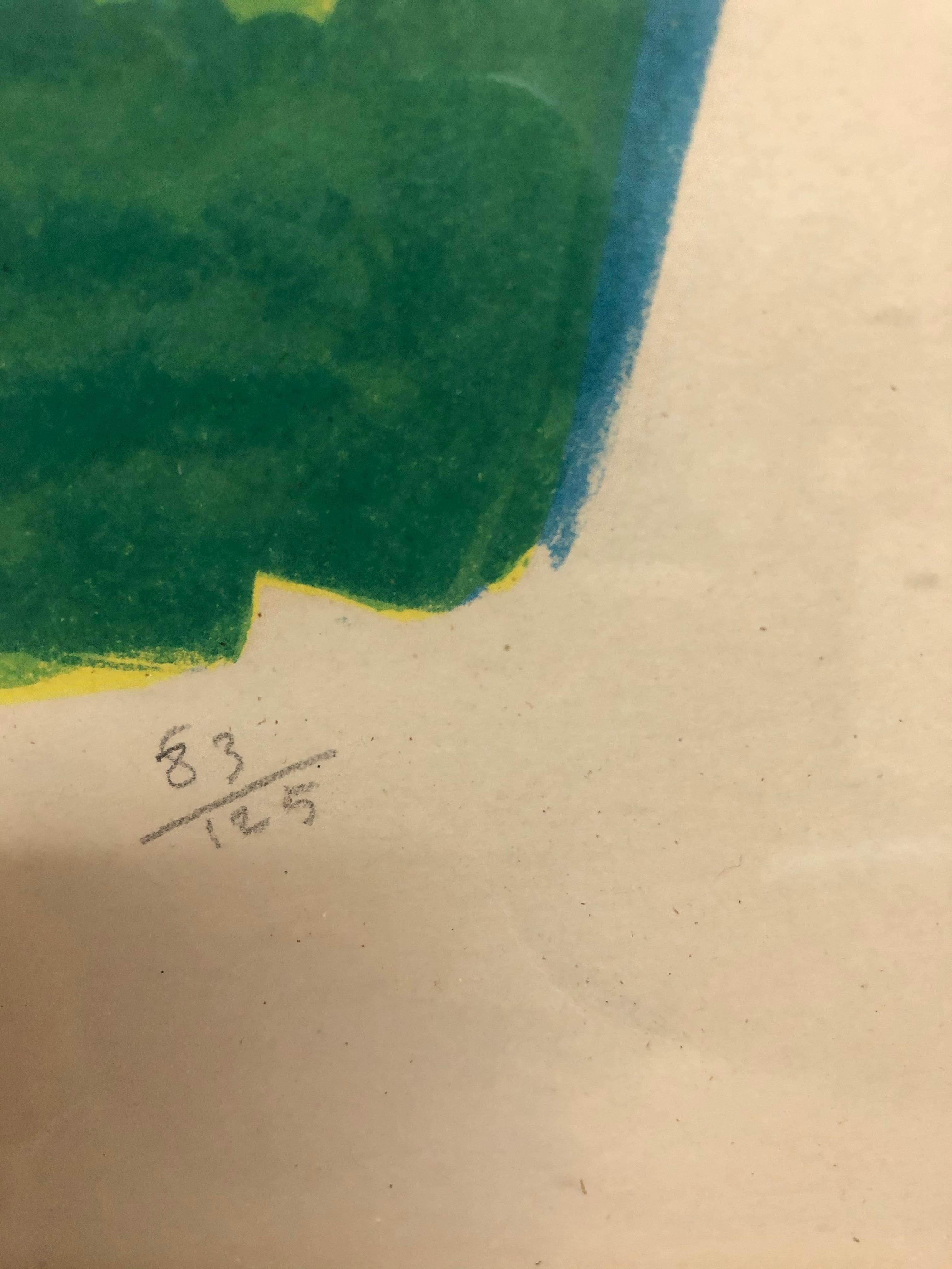 Roger Bezombes  La Cafetiere Bleue Lithograph For Sale 4