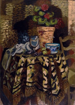 Antique Roger Bissière "Still Life" 1926, Oil on Wood Panel, Modern Art