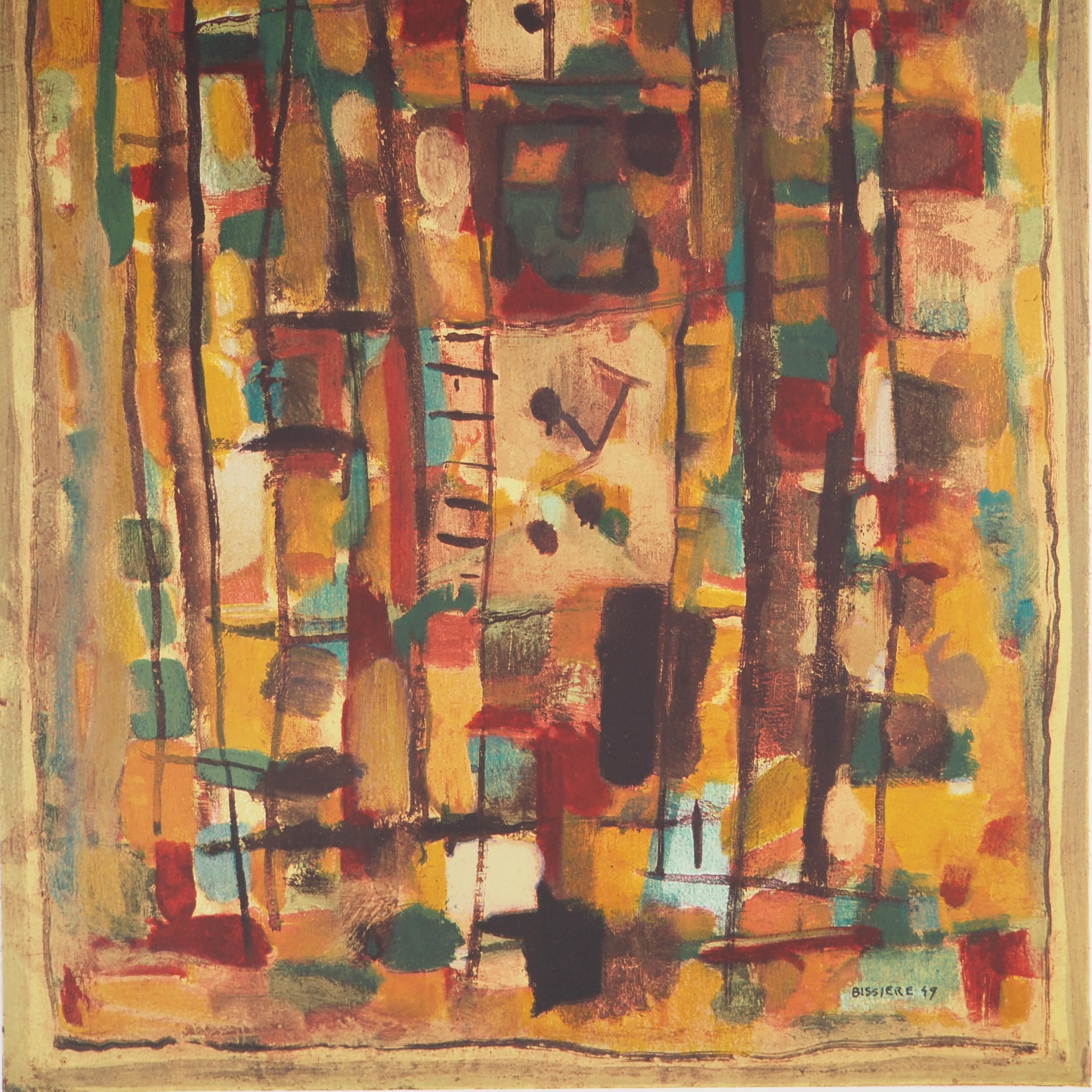 Roger BISSIERE (1886-1964)
Composición abstracta en amarillo

Litografía de Stone a partir de un cuadro
Impreso en el taller de Mourlot
Firma impresa en la placa
Sobre vitela Arches 50 x 65 cm (c. 20 x 26 pulgadas)

Excelente estado