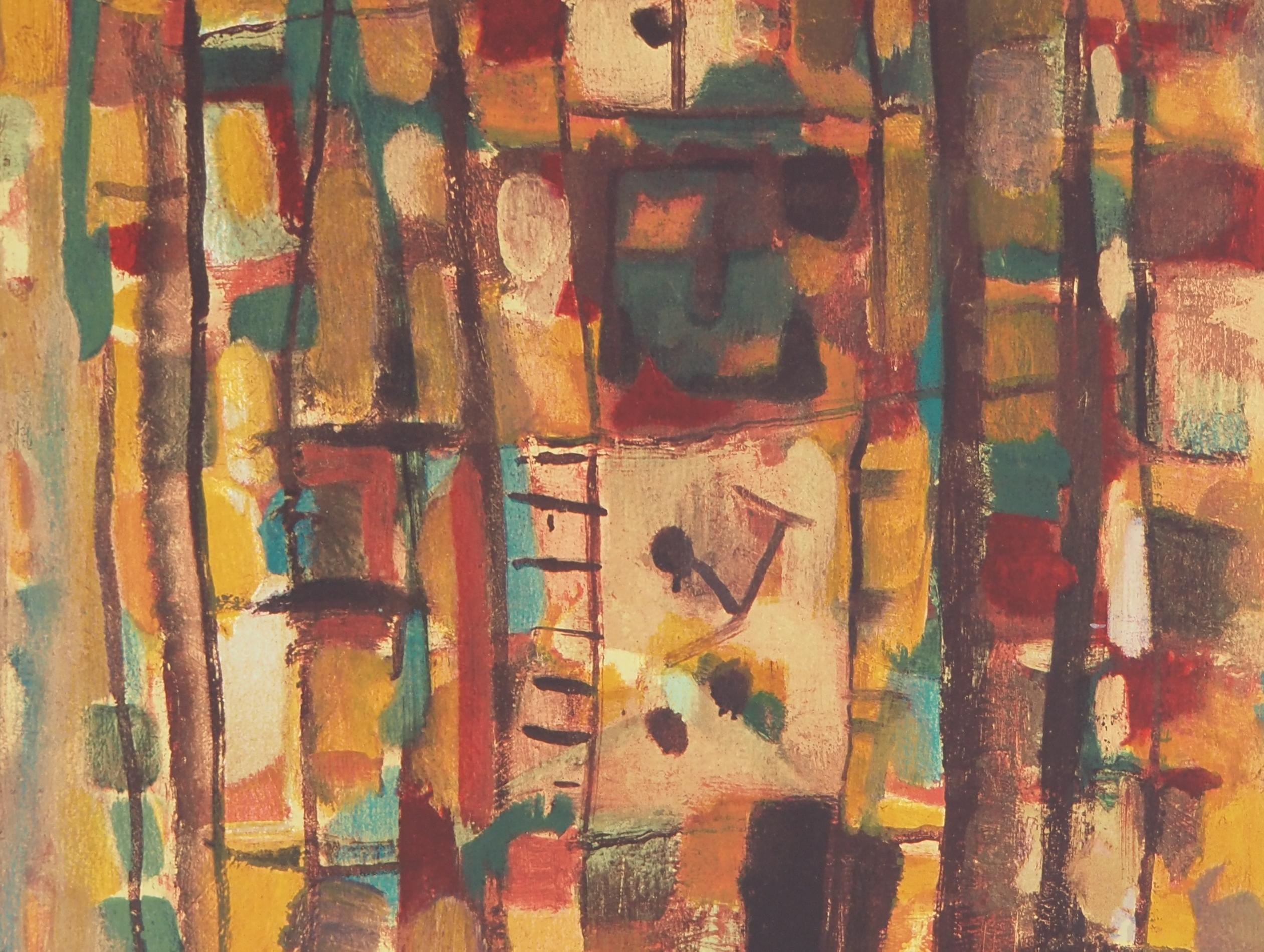 Composición abstracta en amarillo - Litografía, Mourlot en venta 1