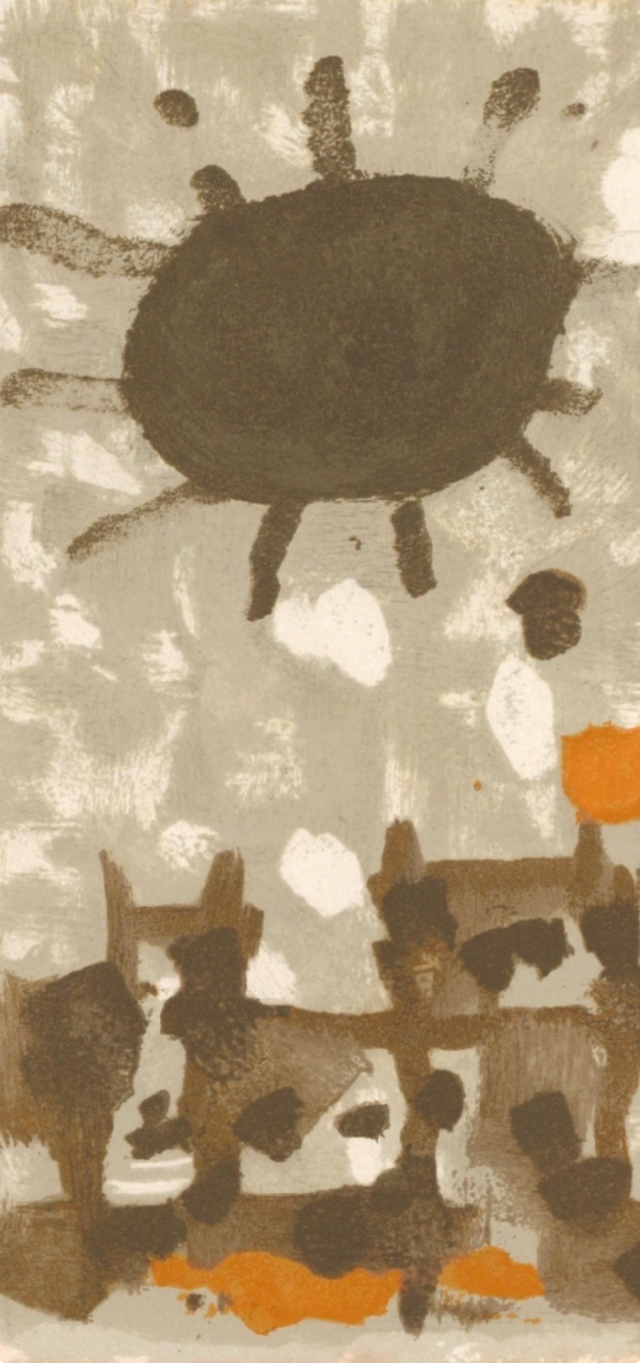 Bissière, l'Hommage à Georges Braque, Derrière le miroir (d'après) - Moderne Print par Roger Bissière