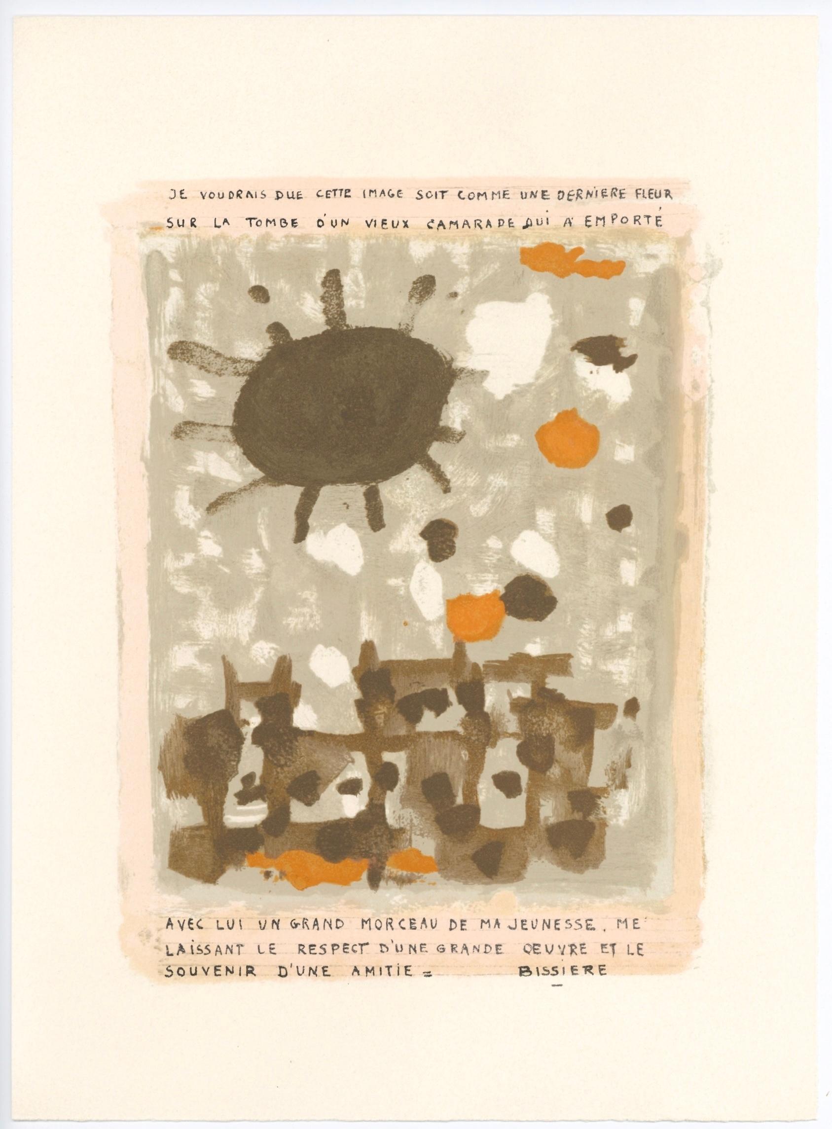 Litografia su carta vélin. Formato carta: 15 x 11 pollici. Iscrizione: Firmata nella lastra e non numerata, come da edizione, con poesia (tradotta dal francese), 