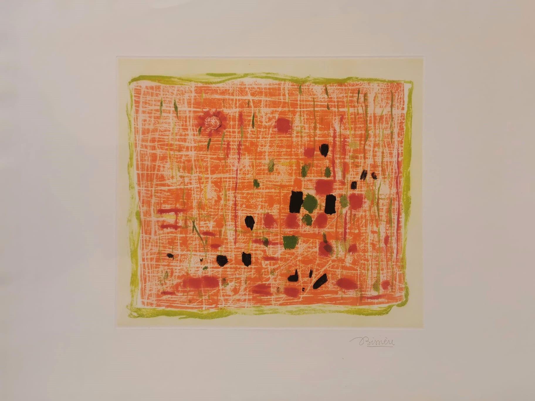 Roger Bissière Abstract Print - Verte de Orange 