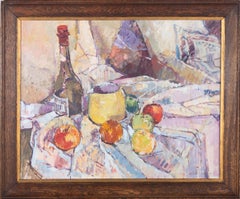 Roger Bliss - 20th Century Oil, Still Life with Fruit and Wine