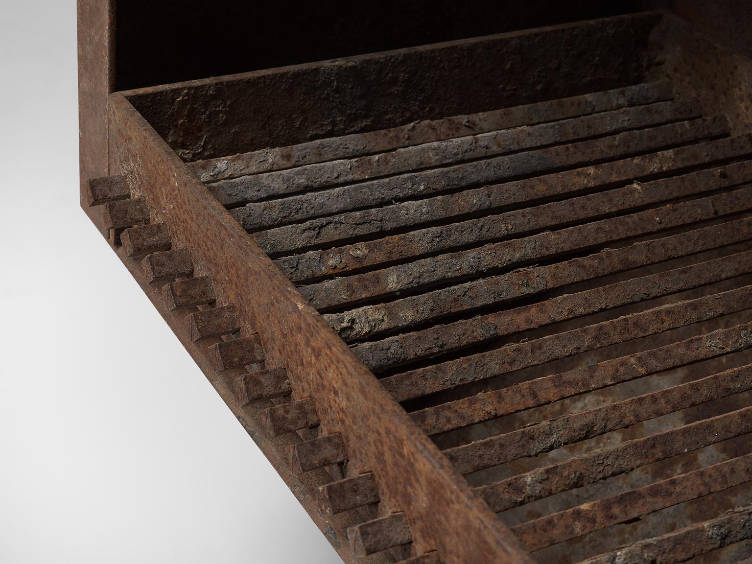 Roger Bonduel Unique Corten Steel Fire Place In Good Condition In Waalwijk, NL