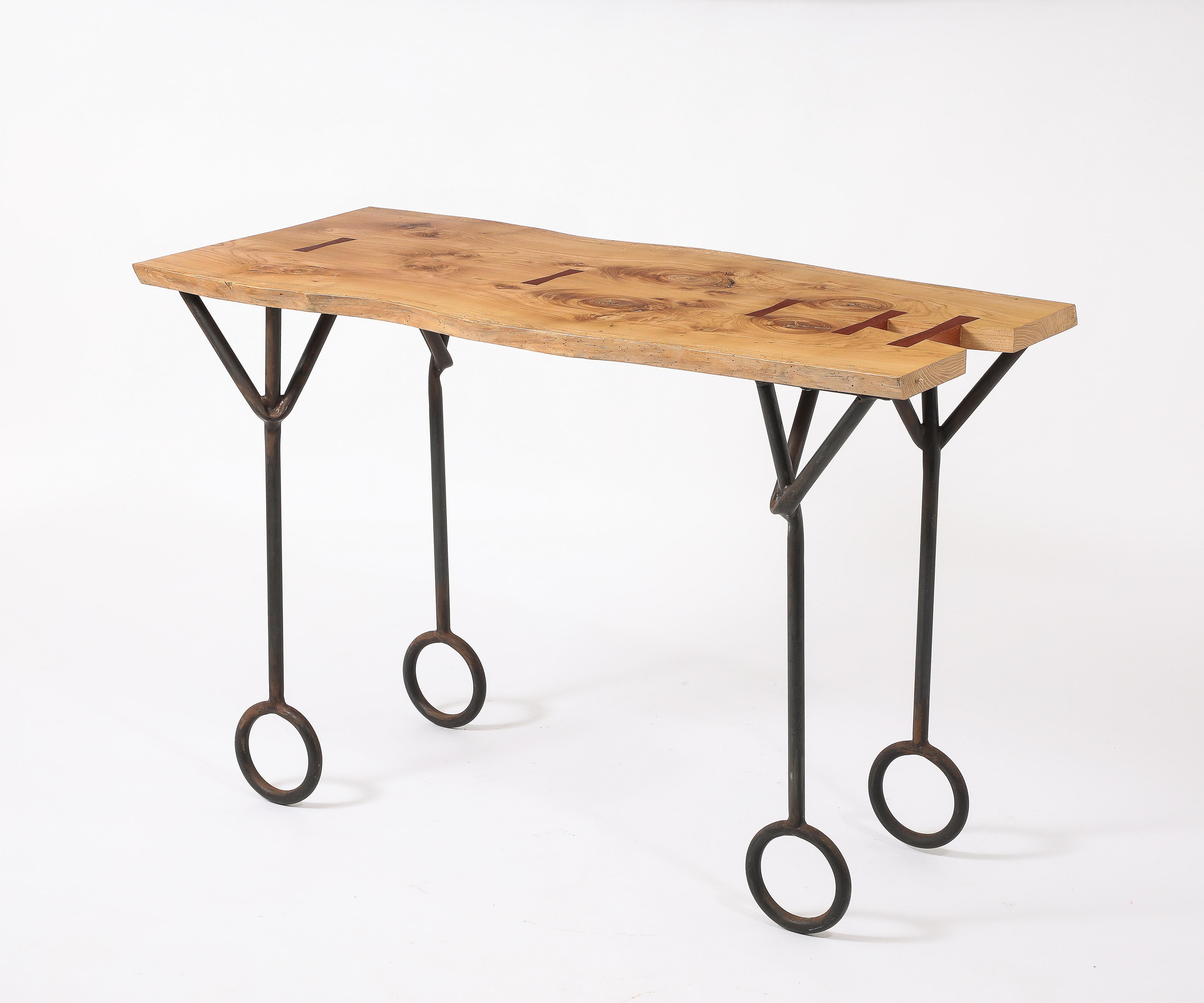 Roger Bouscayrol Console, France 1980's In Good Condition For Sale In New York, NY