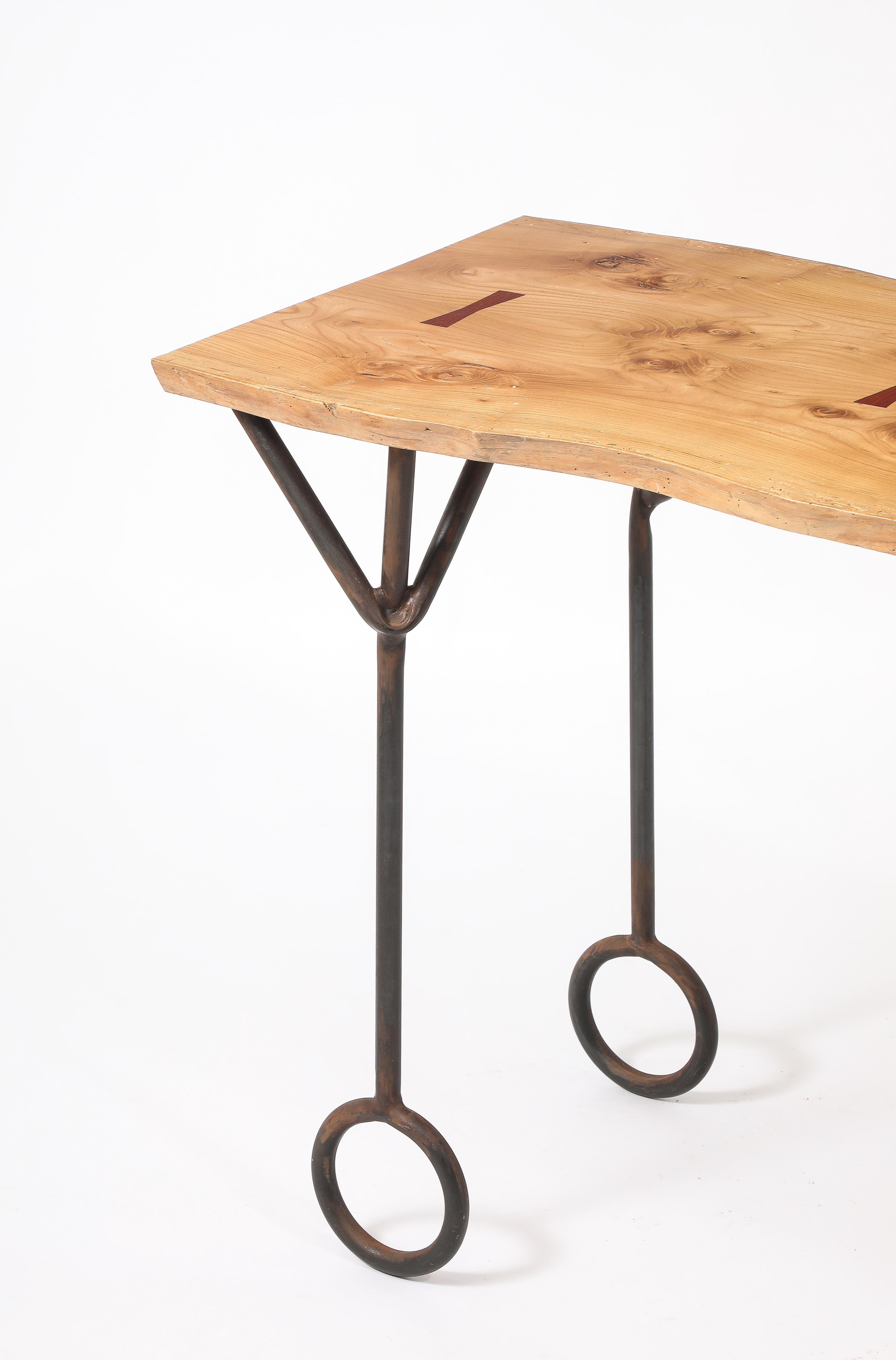 Wrought Iron Roger Bouscayrol Console, France 1980's For Sale