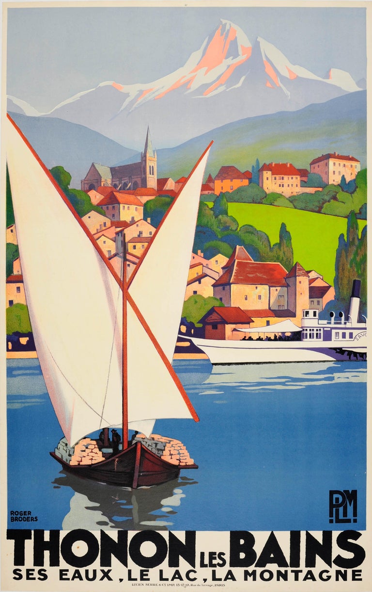 Roger Broders - Original Vintage Art Deco Travel Poster By Broders For