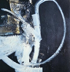 Abstract 1962 - American sixties abstract art mixed media/oil painting