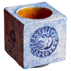 Roger Capron 1 of 21 Blue Ceramic Vases, France - 1950s, Labeled