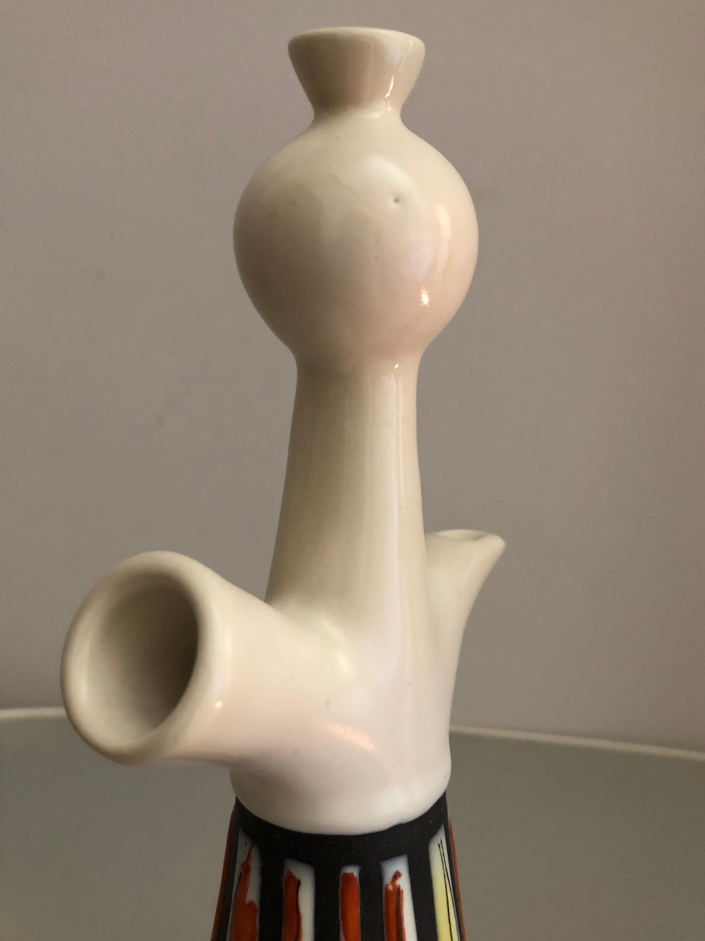 Roger Capron 20th Century Conical White Ceramic French Vases, 1960 6