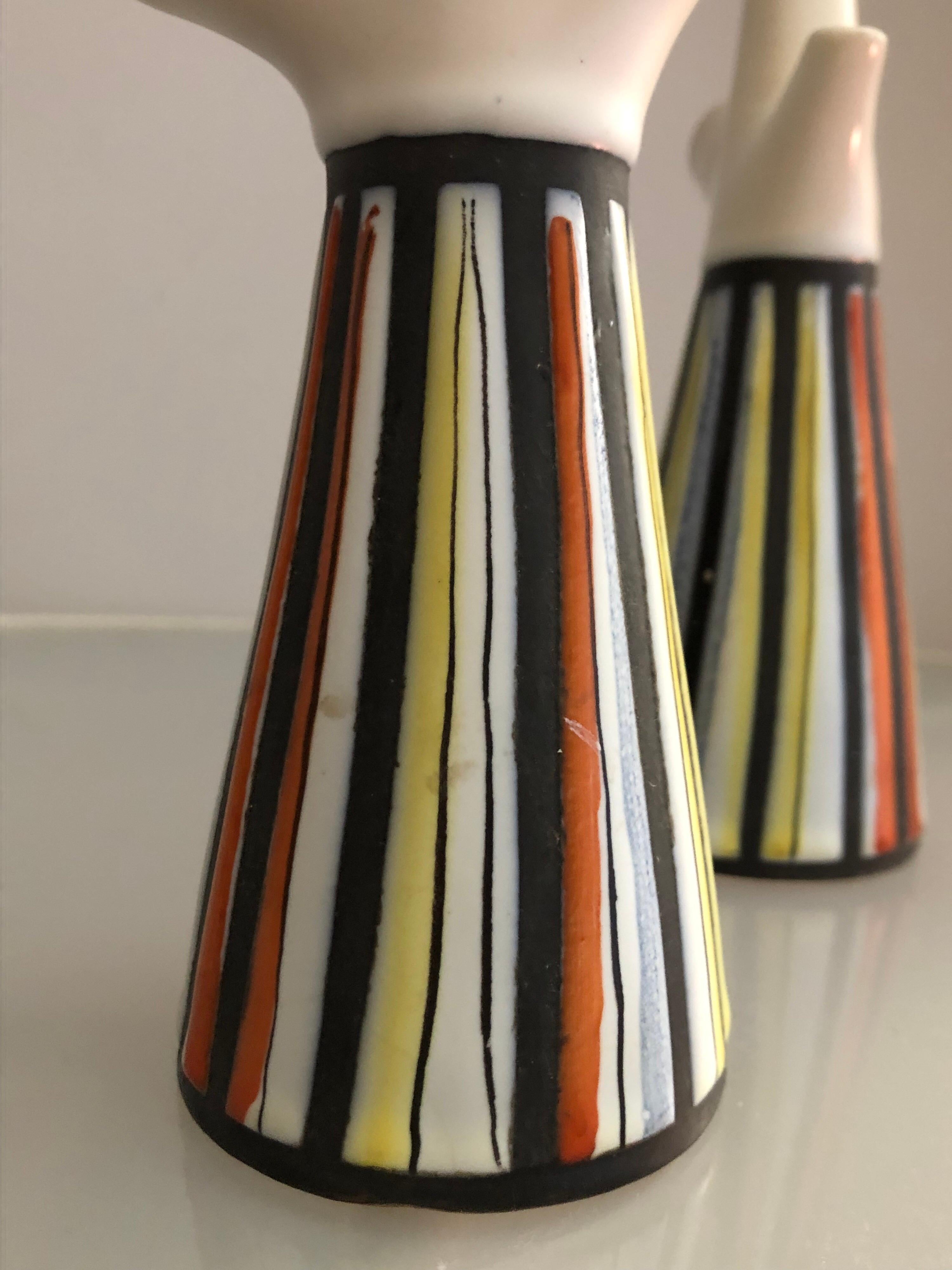 Roger Capron 20th Century Conical White Ceramic French Vases, 1960 8