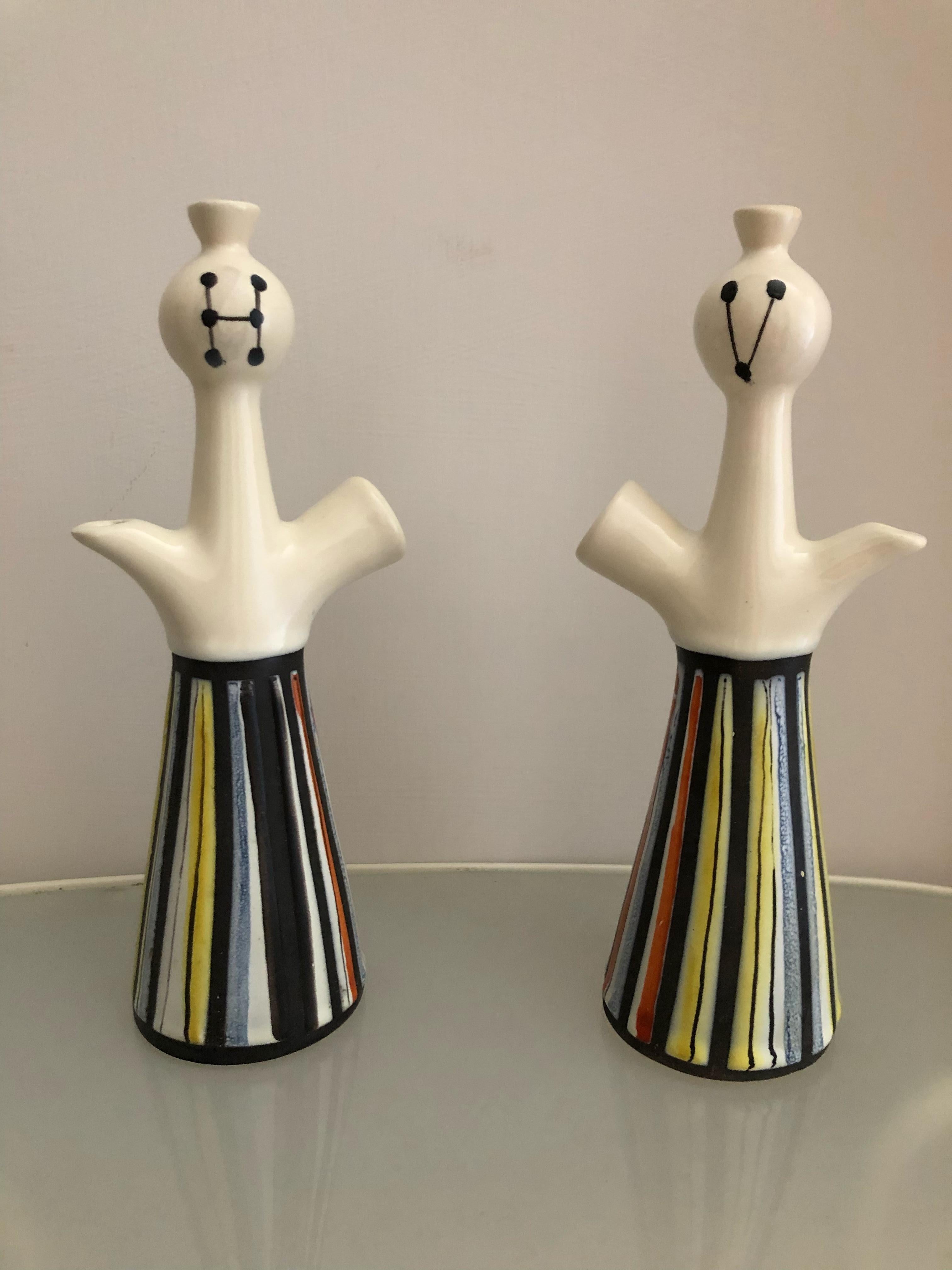 Roger Capron 20th Century Conical White Ceramic French Vases, 1960 10