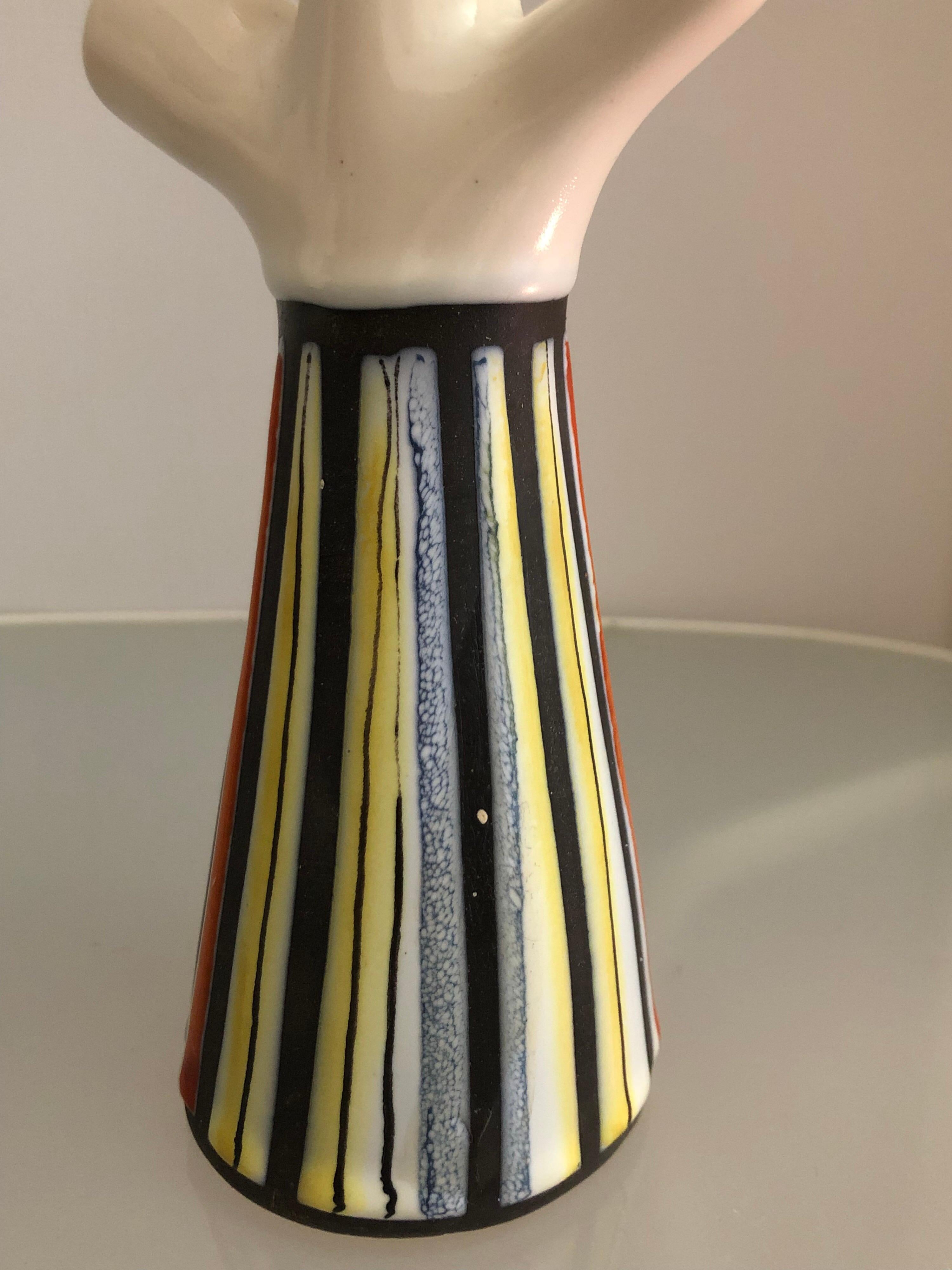 Roger Capron 20th Century Conical White Ceramic French Vases, 1960 3