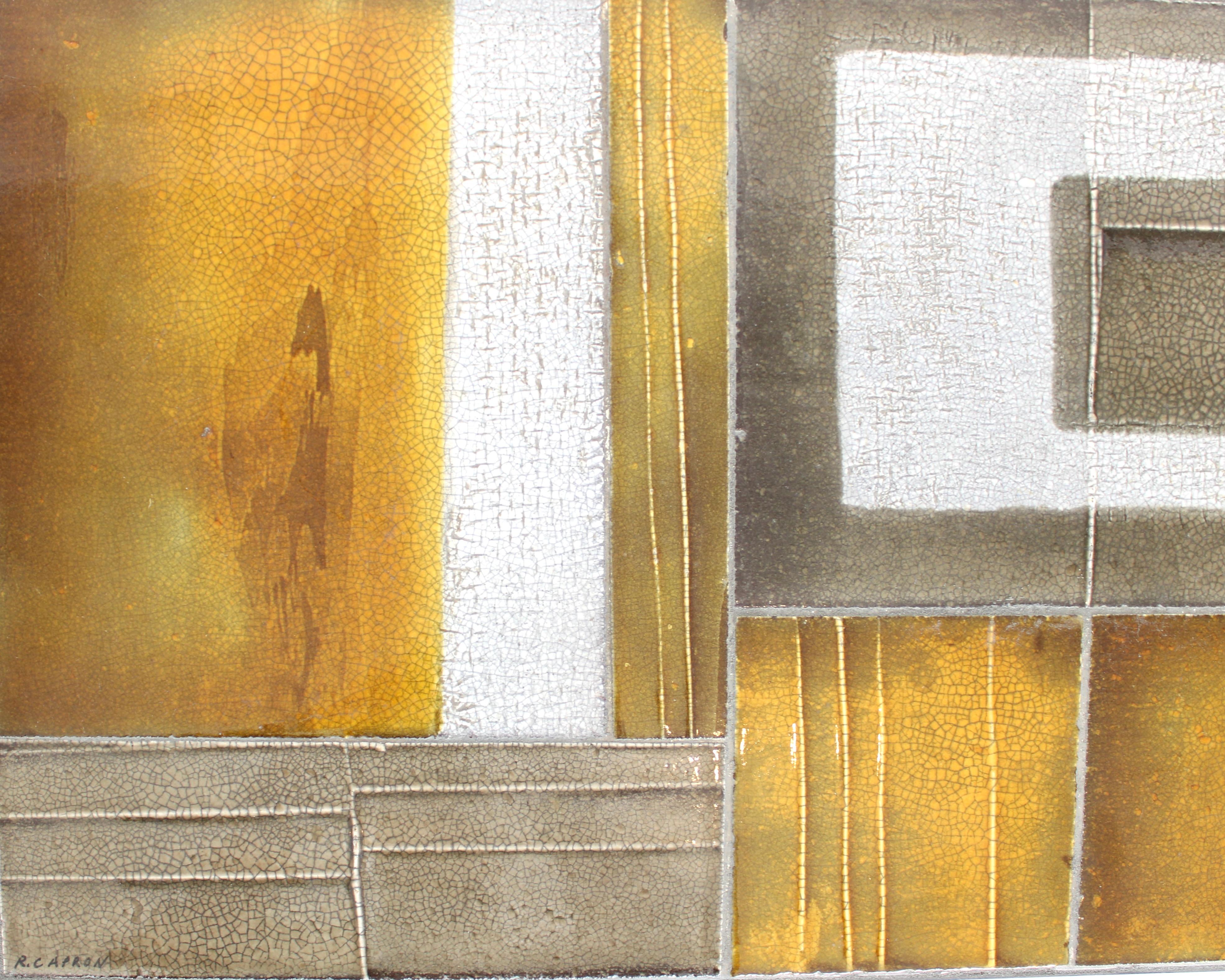 Roger Capron Abstract Ceramic Tiles Coffee or Side Table Vallauris, France 4