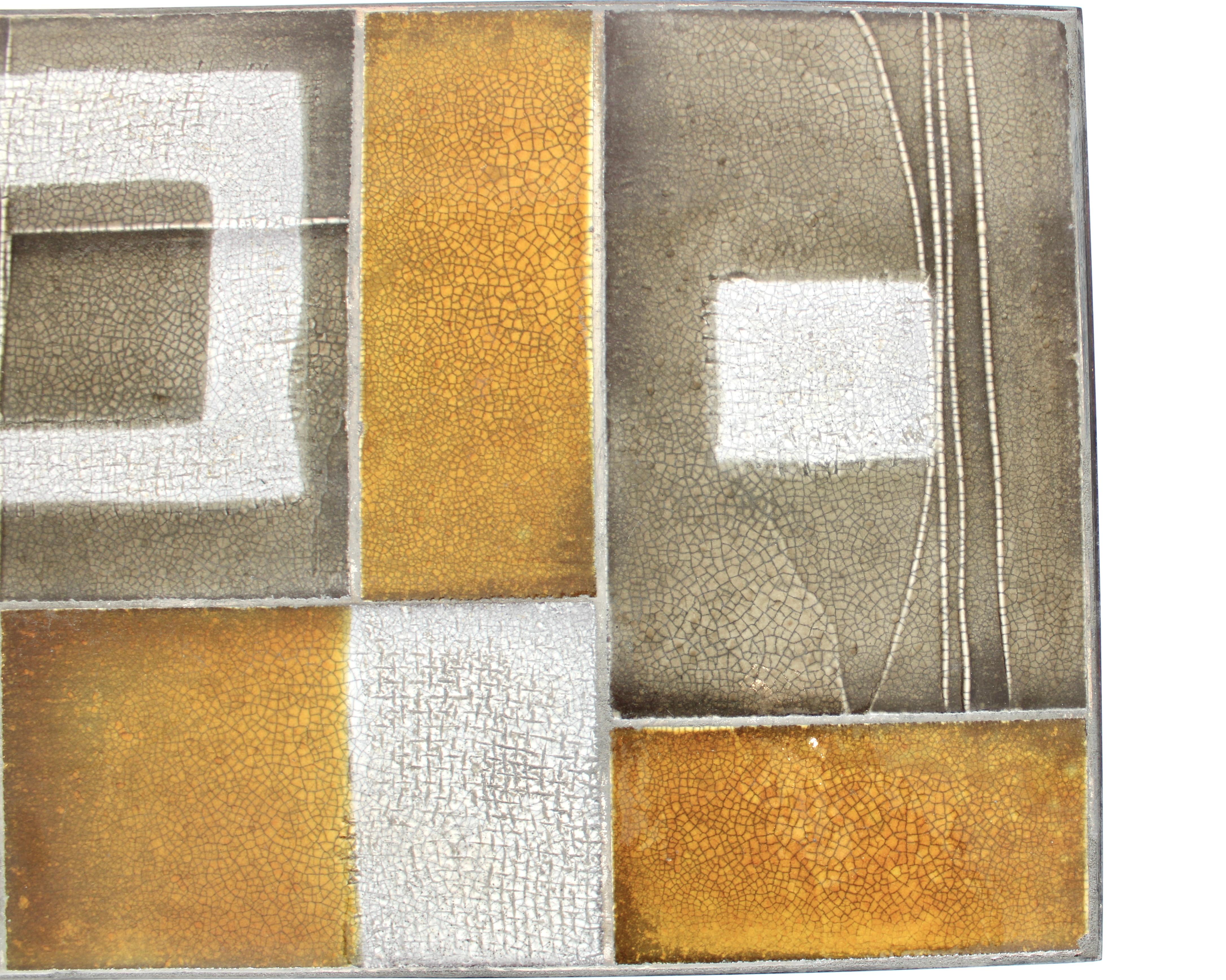 Roger Capron Abstract Ceramic Tiles Coffee or Side Table Vallauris, France 5